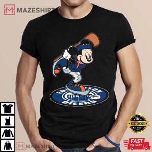 Mickey NHL Hockey Edmonton Oilers Disney T Shirt (2)