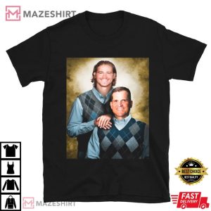 Justin Herbert and Jim Harbaugh Los Angeles Chargers T Shirt (1)