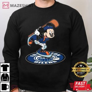 Mickey NHL Hockey Edmonton Oilers Disney T Shirt (1)