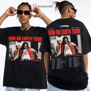 Lil Tecca HVN On Earth Tour 2024 T Shirt (1)