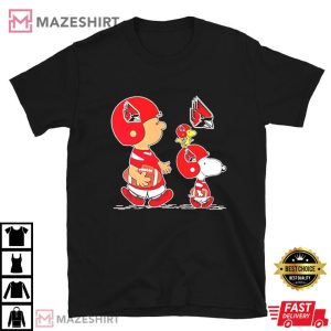 Arizona Cardinals Charlie Brown Snoopy And Woodstock Football State T Shirt (1)
