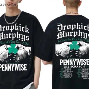 Dropkick Murphys ft Pennywise 2024 US St Patrick's Day Tour T S