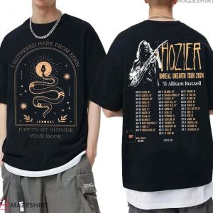 Hozier Unreal Unearth 2024 Tour I Slithered Here from Eden T Shirt (1)