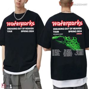 Waterparks ft Loveless Sneaking Out of Heaven 2024 Tour T Shirt (1)