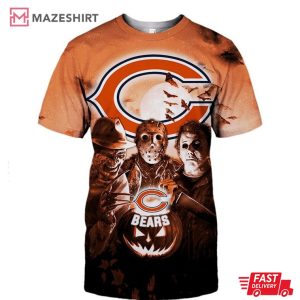 Chicago Bears Halloween Horror Night 3D Shirt