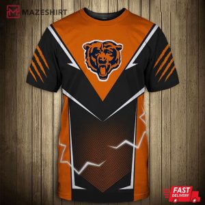 Chicago Bears Lightning Graphic 3D Shirt