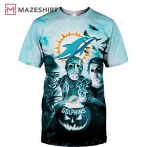 Miami Dolphins Halloween Horror Night 3D Shirt