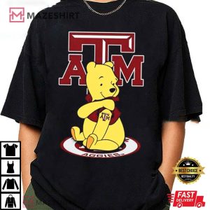 Texas A&M Aggies Football Winnie the Pooh T Shirt (2)