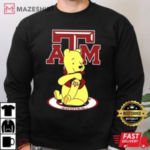 Texas A&M Aggies Football Winnie the Pooh T Shirt (4)