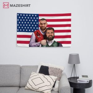 Kelce Brothers Travis and Jason Fan art Flag (1)