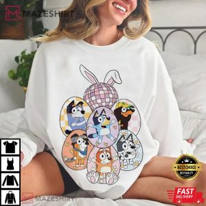 Bluey Don't Worry Be Hoppy Easter Dog T Shirt (3)