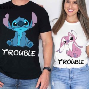 Stitch And Angel Matching Shirt Couple Matching Shirts (2)