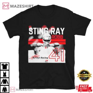 Sting Ray Robb Driver 41 AJ Foyt Racing Signature T Shirt (1)