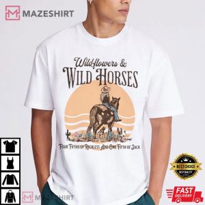 Wildflowers and Wild Horses Lainey Wilson T Shirt (2)