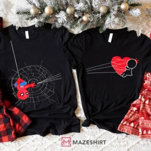 Spiderman His and Hers Shirts Matching Couple Shirts (2)