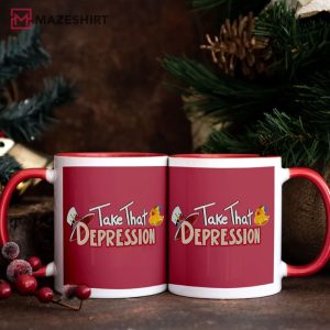 Lucifer Morningstar Take That Depression Duck Hazbin Hotel Mug (1)