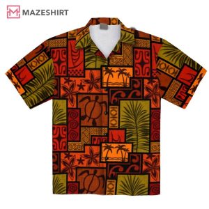 African Pattern Turtle Tropical Hawaiian Shirts