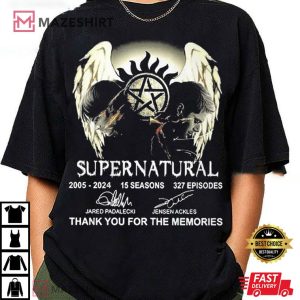 Supernatural 15 Seasons 327 Episodes Thank You For The Memories T Shirt (3)