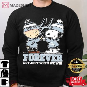 San Antonio Spurs Snoopy Fist Bump Charlie Brown T Shirt (4)