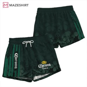 Corona Extra St. Patrick’s Day American Flag Hawaiian Shorts