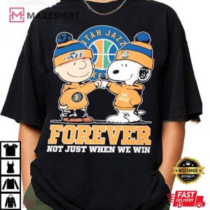 Snoopy And Charlie Brown Utah Jazz Forever T Shirt (2)