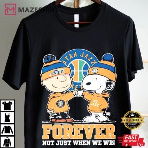 Snoopy And Charlie Brown Utah Jazz Forever T Shirt (3)