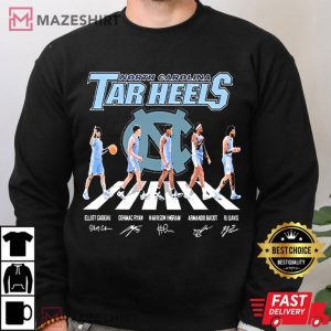 North Carolina Tar Heels Basketball Abbey Road Signatures T Shirt (2)