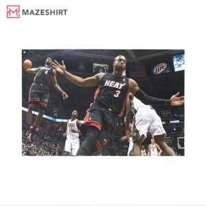 Dwyane Wade To Lebron Alley Oop Flag (1)