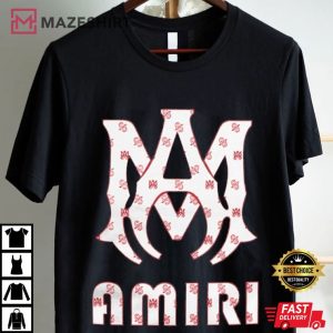 Amiri Logo Pattern T Shirt (1)