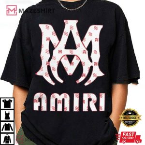 Amiri Logo Pattern T Shirt (3)