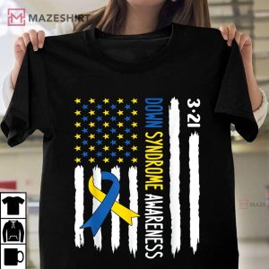 Down Syndrome Awareness US Flag T Shirt (1)