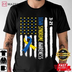 Down Syndrome Awareness US Flag T Shirt (3)