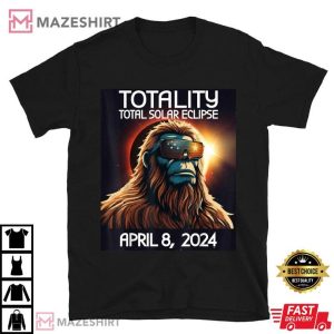 Total Solar Eclipse 2024 April 8 Bigfoot America Totality T Shirt (1)