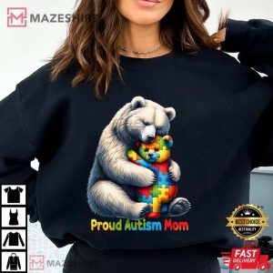 You'll Never Walk Alone Autism Mama Mom Bear Support Autism T Shirt (3)
