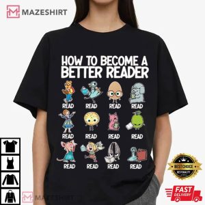 Piggie How to Become a Better Reader Reading Month T Shirt (2)