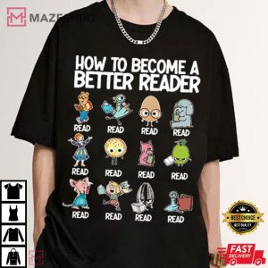 Piggie How to Become a Better Reader Reading Month T Shirt (3)