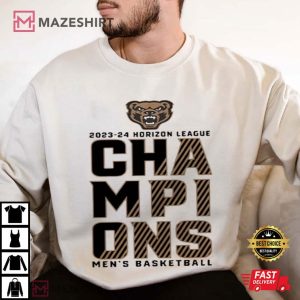 Oakland Golden Grizzlies men's basketball Champions T Shirt (3)