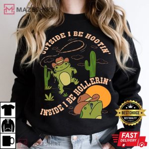 Kermit the Frog Outside I Be Hootin Inside I Be Hollerin T Shirt (4)