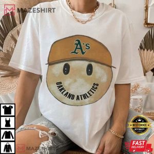 Oakland Athletics Smiley Face 2024 T Shirt (4)