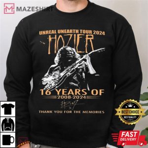 Unreal Unearth Tour 2024 Hozier 16 Years Signature T Shirt (4)