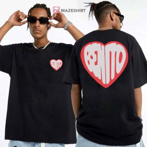 Bad Bunny Benito Heart Los Angeles Most Wanted Merch T Shirt (1)