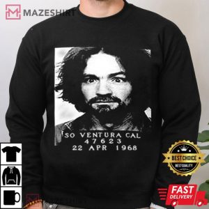 Charles Manson Serial Killers Mugshot T Shirt (3)