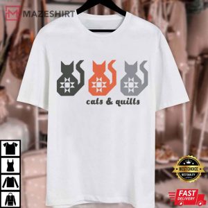 Cats and Quilts Cat Lover T Shirt (3)