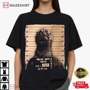 Godzilla Mugshot Shirt King of Monsters T Shirt (1)