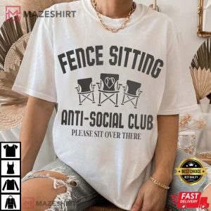 Fence Sitting Anti Social Club Baseball T Shirt (3)