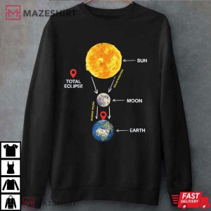 Sun Moon Earth Total Solar Eclipse 2024 April T Shirt (4)