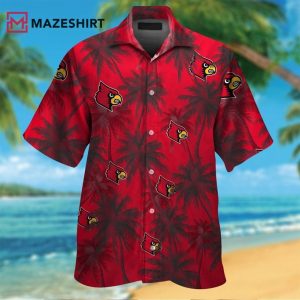 Louisville Cardinals Short Sleeve Tropical Hawaiian Shirt