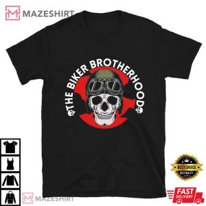 Skull the biker Brotherhood Motorcycle T Shirt (1)