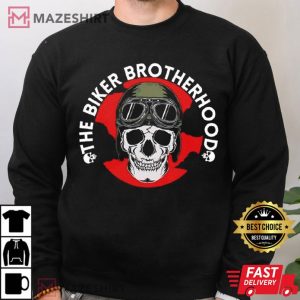 Skull the biker Brotherhood Motorcycle T Shirt (3)