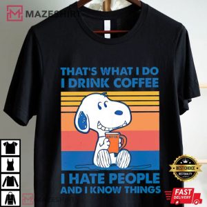 Snoopy That’s what I do I Drink Coffee T Shirt (1)
